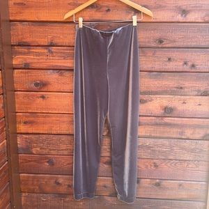True Vintage Jennifer Moore Silvery Teal Velvet Lounge Pants